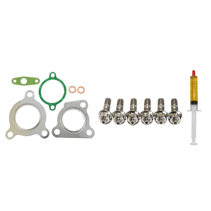 Turbo Charger Installation Titanium Stud, Gasket & Lubricant Kit For Toyota Landcruiser 200 Series 1VD-FTV 4.5L Passenger Side