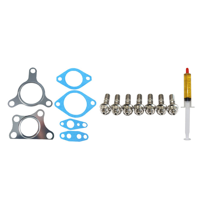 Turbo Charger Installation Titanium Stud, Gasket & Lubricant Kit For Nissan Pathfinder R51 YD25 2.5L 4-Bolt