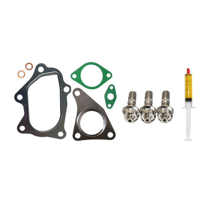 Turbo Charger Installation Titanium Stud, Gasket & Lubricant Kit For Subaru Impreza GT EJ255 2.5L