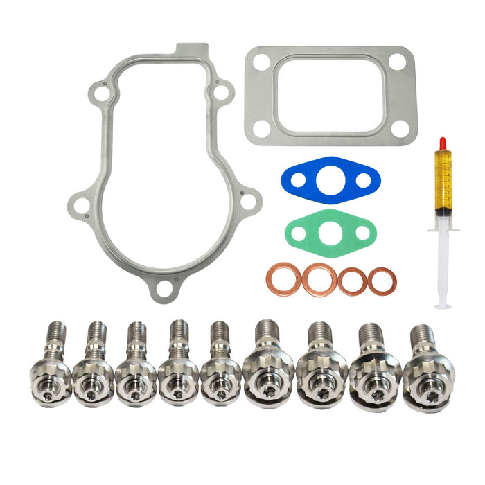 Turbo Charger Installation Titanium Stud, Gasket & Lubricant Kit For Ford Falcon BA XR6 Barra 4.0L 2002-2005