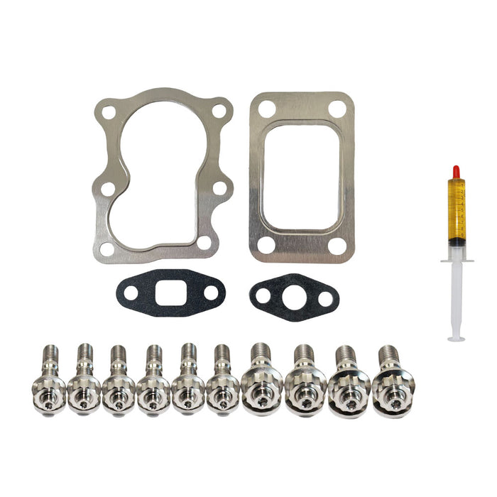 Turbo Charger Installation Titanium Stud, Gasket & Lubricant Kit For Nissan Patrol GU TD42 4.2L