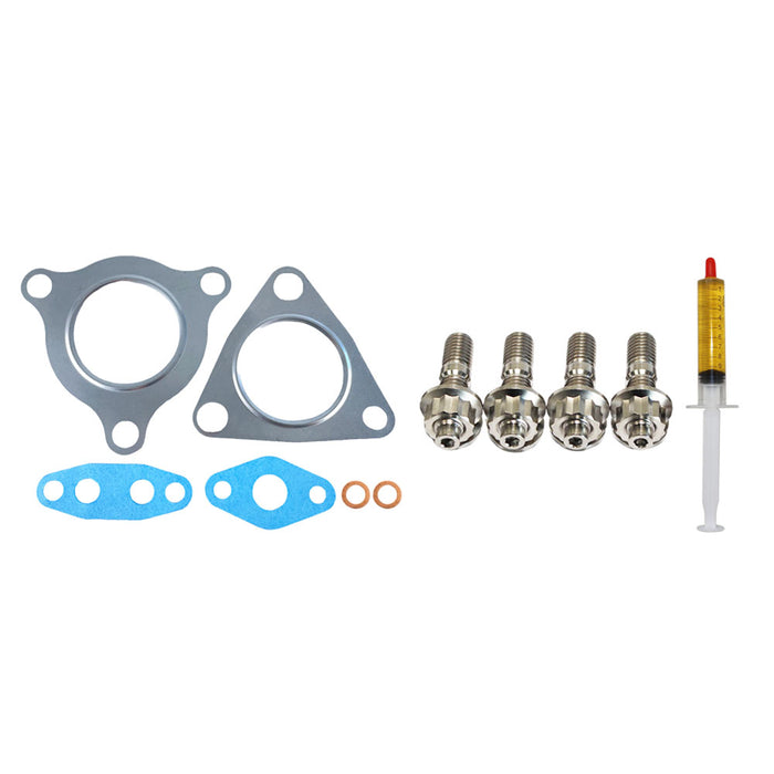 Turbo Charger Installation Titanium Stud, Gasket & Lubricant Kit For Mitsubishi Triton MN 4D56 2.5L 4WD