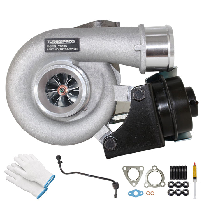 GEN1 High Flow Turbo Charger With Genuine Oil Feed Pipe For Hyundai Santa Fe D4EB 2.2L
