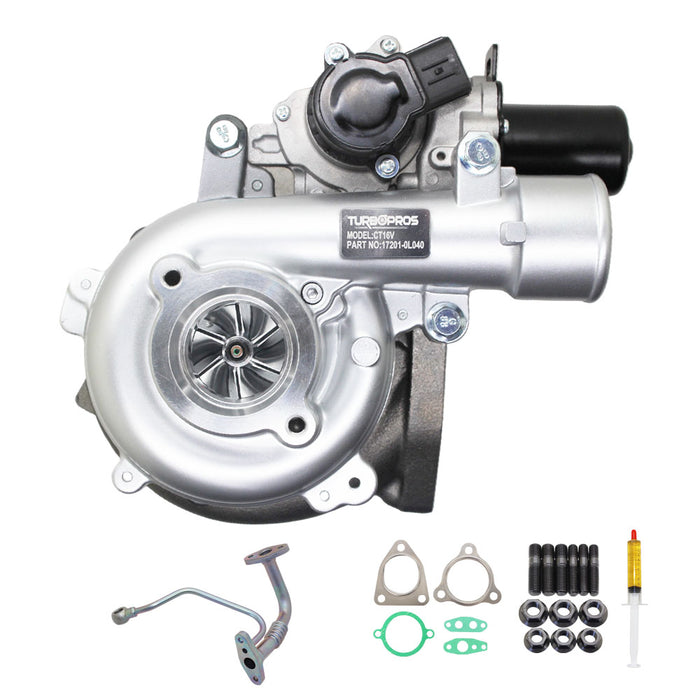 GEN1 High Flow Turbo Charger With Genuine Oil Feed Pipe For Toyota Hilux 1KD-FTV 3.0L