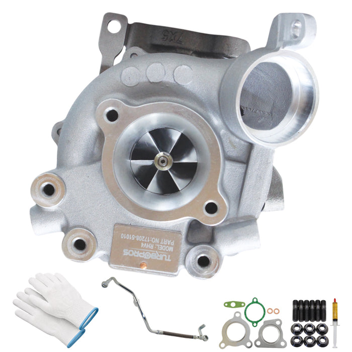 Upgrade Billet Turbo Charger With Genuine Oil Feed Pipe For Toyota LandCruiser 200 Series VDJ200 1VD-FTV 4.5L Passenger Side