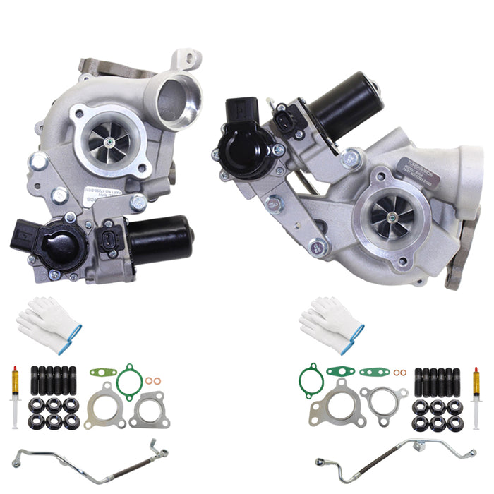GEN1 High Flow Turbo Charger With Genuine Oil Feed Pipe For Toyota LandCruiser 200 Series VDJ200 1VD-FTV 4.5L