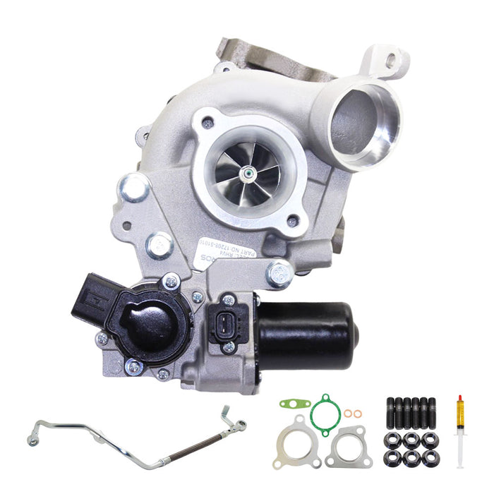 GEN1 High Flow Turbo Charger With Genuine Oil Feed Pipe For Toyota LandCruiser 200 Series VDJ200 1VD-FTV 4.5L Passenger Side