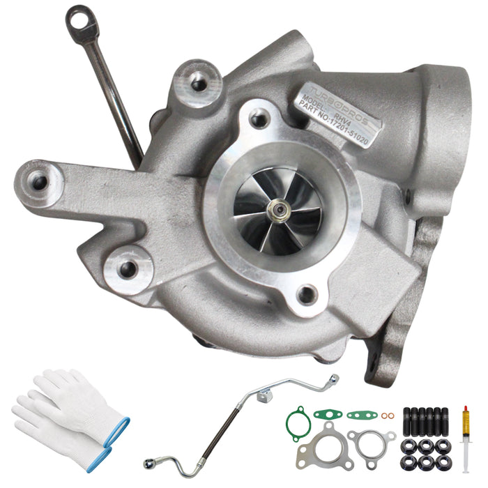 Upgrade Billet Turbo Charger With Genuine Oil Feed Pipe For Toyota LandCruiser 200 Series VDJ200 1VD-FTV 4.5L Driver Side