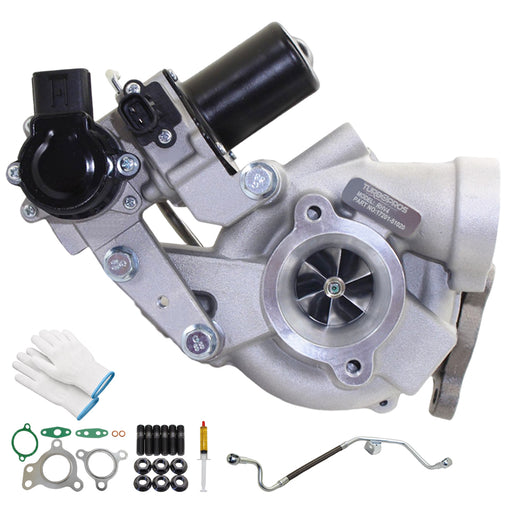 Upgrade Billet Turbo Charger With Genuine Oil Feed Pipe For Toyota LandCruiser 200 Series VDJ200 1VD-FTV 4.5L Driver Side