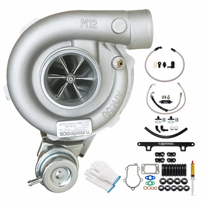 Upgrade Billet GT3576R Turbo Charger With Oil Feed, Return & Water Line And Bracket Kit For Ford Falcon FG X XR6/G6E Barra 4.0L 2014-2016