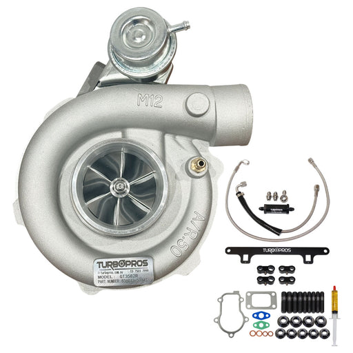 Upgrade Billet GT3582R Turbo Charger With Oil Feed Line And Support Bracket Kit For Ford FPV BA/BF F6 Barra 4.0L