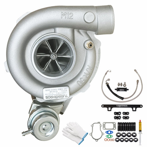 Upgrade Billet GT3576R Turbo Charger With Oil Feed Line And Bracket Kit For Ford Falcon FG XR6 / G6 / G6E Barra 4.0L 2008-2014
