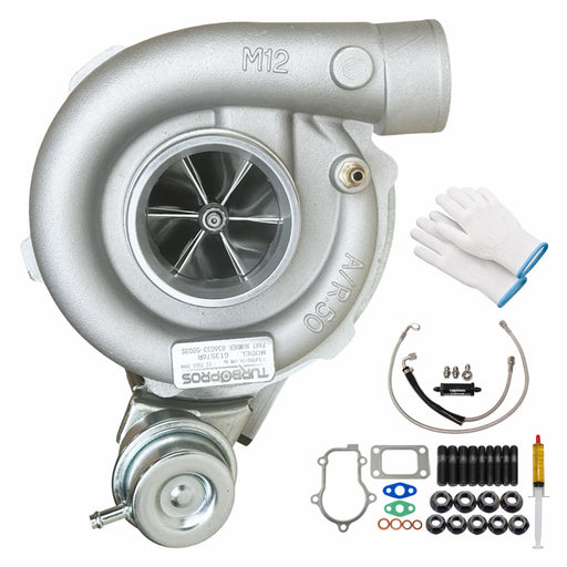 Upgrade Billet GT3576R Turbo Charger With Oil Feed Line For Ford Falcon FG XR6 / G6 / G6E Barra 4.0L 2008-2014