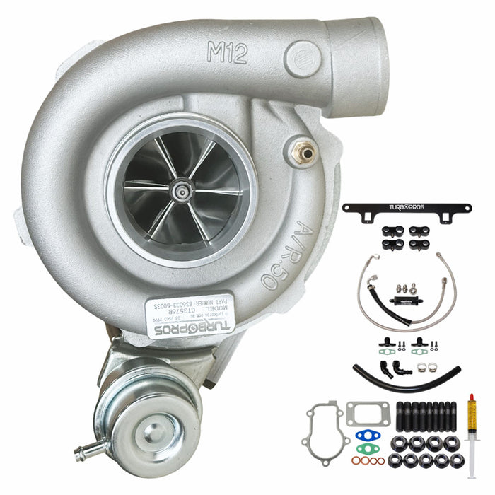 Upgrade Billet GT3576R Turbo Charger With Oil Feed & Return Line And Bracket Kit For Ford Falcon FG XR6 / G6 / G6E Barra 4.0L 2008-2014