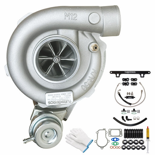 Upgrade Billet GT3576R Turbo Charger With Oil Feed & Return Line And Bracket Kit For Ford Falcon FG XR6 / G6 / G6E Barra 4.0L 2008-2014