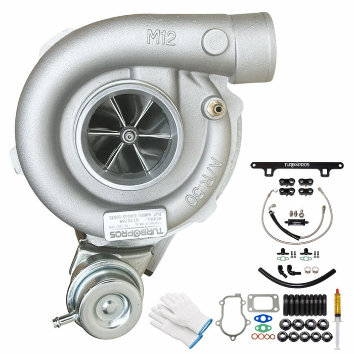 Upgrade Billet GT3576R Turbo Charger With Oil Feed & Return Line And Bracket Kit For Ford Falcon FG X XR6/G6E Barra 4.0L 2014-2016
