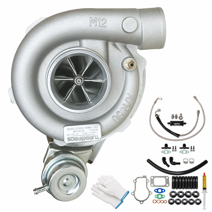 Upgrade Billet GT3576R Turbo Charger With Oil Feed & Return Line For Ford Falcon FG X XR6/G6E Barra 4.0L 2014-2016