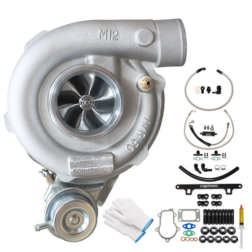 Upgrade Billet GT3582R Turbo Charger With Oil Feed, Return & Water Line And Bracket Kit For Ford Falcon FG FGX XR6/G6E Barra 4.0L
