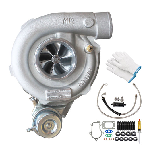 Upgrade Billet GT3582R Turbo Charger With Oil Feed Line For Ford FPV FG F6 Barra 4.0L
