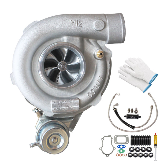 Upgrade Billet GT3582R Turbo Charger With Oil Feed Line For Ford FPV FG F6 Barra 4.0L