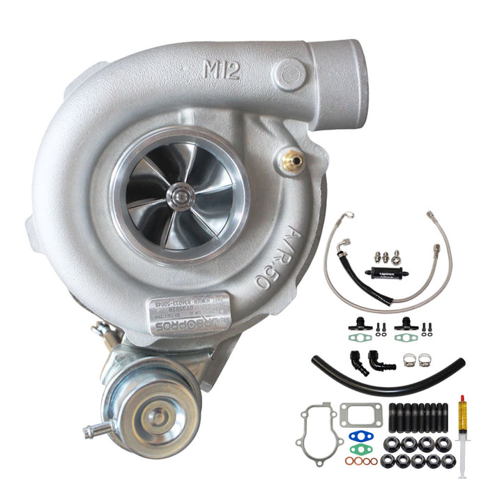 Upgrade Billet GT3582R Turbo Charger With Oil Feed & Return Line Kit For Ford Falcon FG FGX XR6/G6E Barra 4.0L