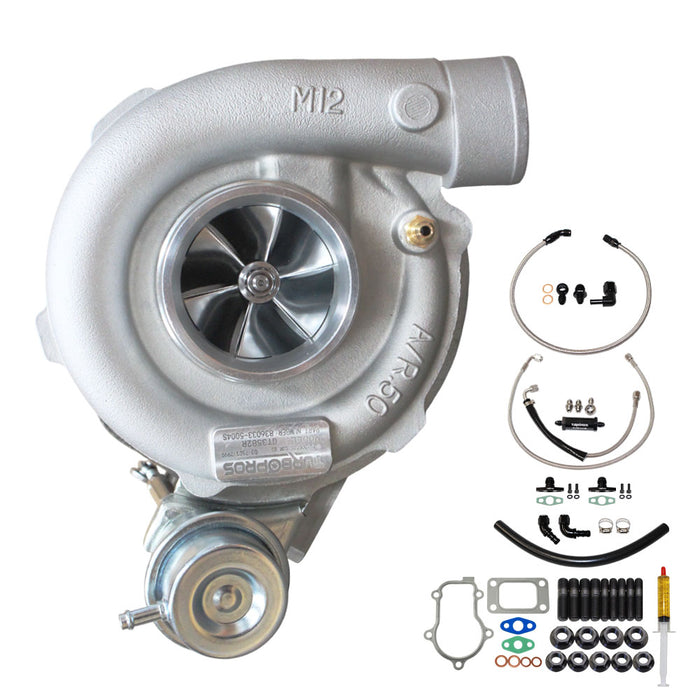 Upgrade Billet GT3582R Turbo Charger With Oil Feed, Return & Water Line For Ford FPV FG F6 Barra 4.0L