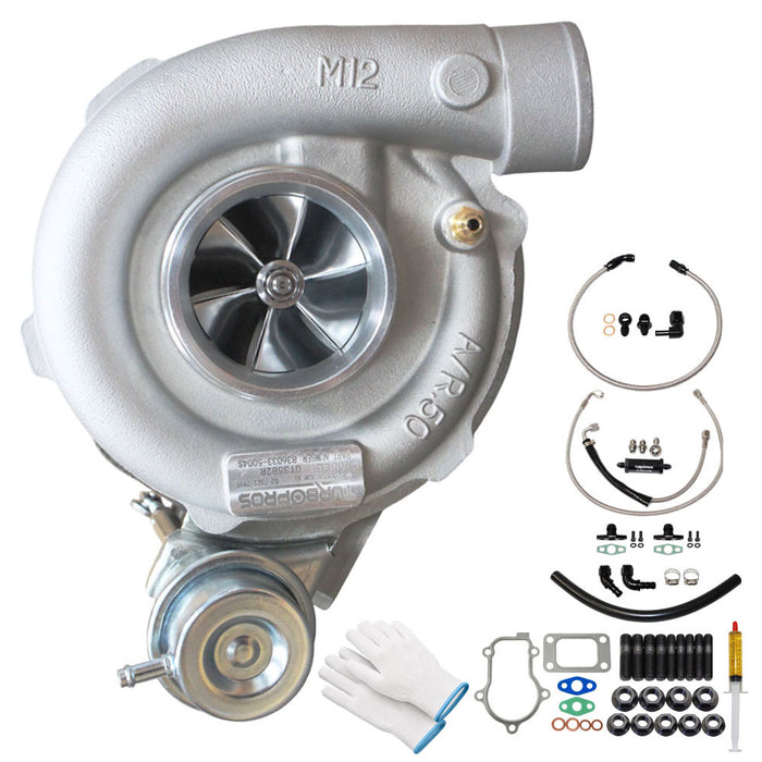 Upgrade Billet GT3582R Turbo Charger With Oil Feed, Return & Water Line For Ford FPV FG F6 Barra 4.0L