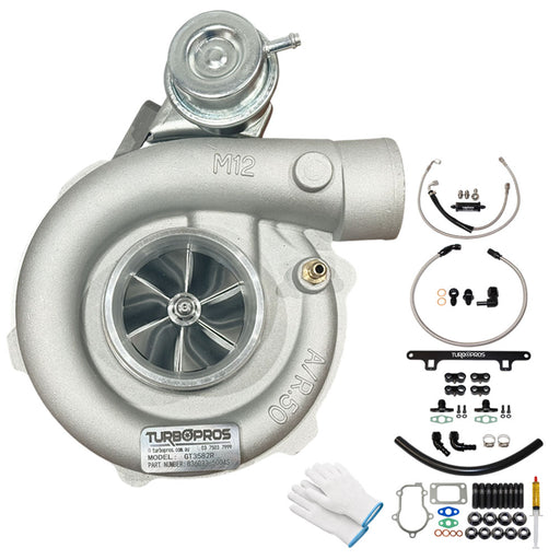 Upgrade Billet GT3582R Turbo Charger With Oil Feed, Return & Water Line And Bracket Kit For Ford FPV BA/BF F6 Barra 4.0L