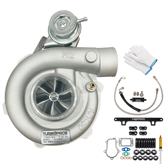 GEN1 High Flow GT3582R Turbo Charger With Oil Feed Line And Support Bracket Kit For Ford Falcon BA XR6 Barra 4.0L 2002-2005
