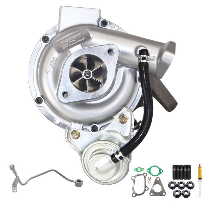 GEN1 High Flow Turbo Charger With Genuine Oil Feed Pipe For Nissan Navara D22 YD25 2.5L