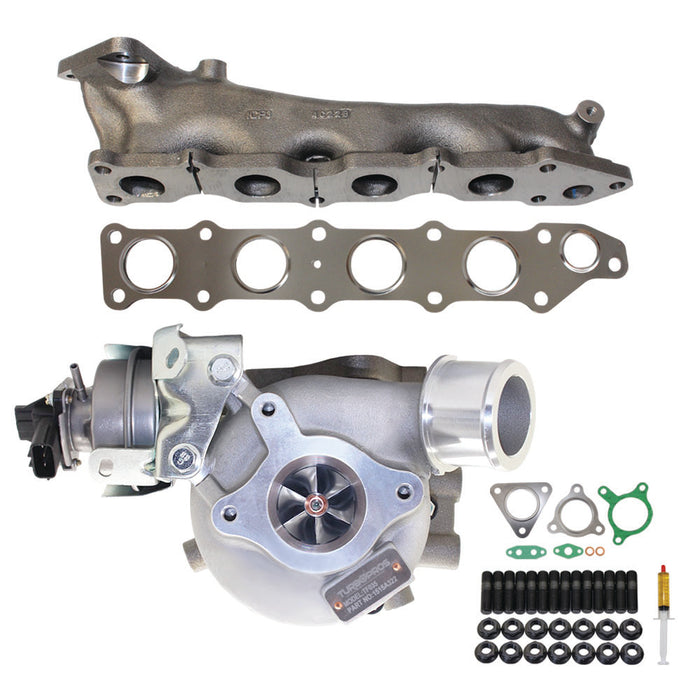 Upgrade Billet Turbo Charger With Genuine Exhaust Manifold, Gasket & Stud Kit For Mitsubishi Triton MR 4N15 2.4L 2019 Onwards