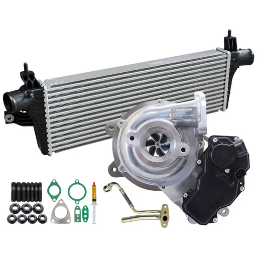 Upgrade Billet Turbo Charger With 50mm Intercooler And Genuine Oil Feed Pipe For Toyota Hilux 1GD-FTV 2.8L 2015-2020