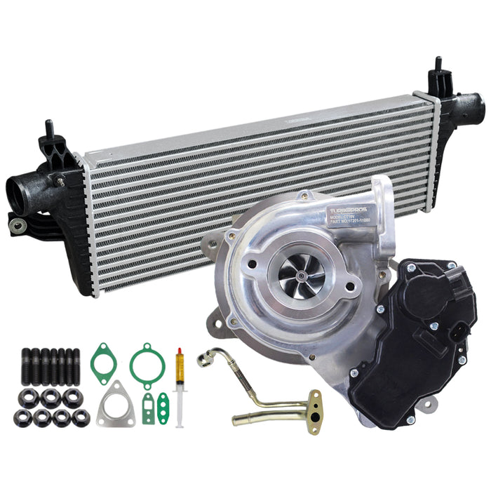 Upgrade Billet Turbo Charger With 50mm Intercooler And Genuine Oil Feed Pipe For Toyota Hilux 1GD-FTV 2.8L 2015-2020