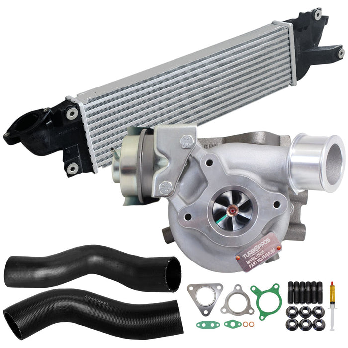 Upgrade Billet Turbo Charger With 50mm Intercooler & Hoses For Mitsubishi Triton MQ 4N15 2.4L