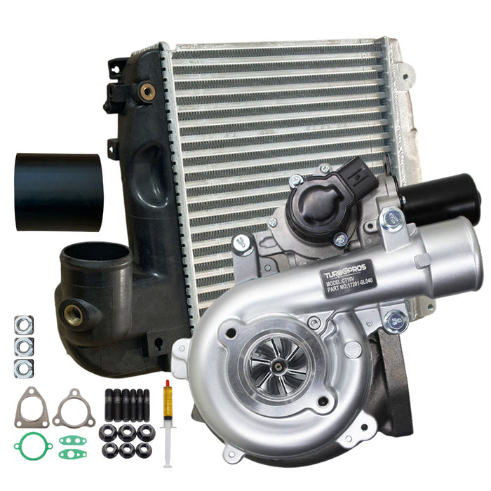 Upgrade Billet Turbo Charger With 50mm Intercooler & Hose For Toyota Hilux N70 D4D KUN26 1KD-FTV 3.0L 2005-2010