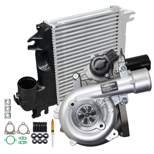 Upgrade Billet Turbo Charger With 50mm Intercooler For Toyota Hilux N70 D4D KUN26 1KD-FTV 3.0L 2010-2015