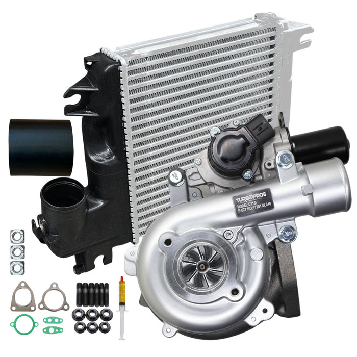 Upgrade Billet Turbo Charger With 50mm Intercooler & Hose For Toyota Hilux N70 D4D KUN26 1KD-FTV 3.0L 2010-2015