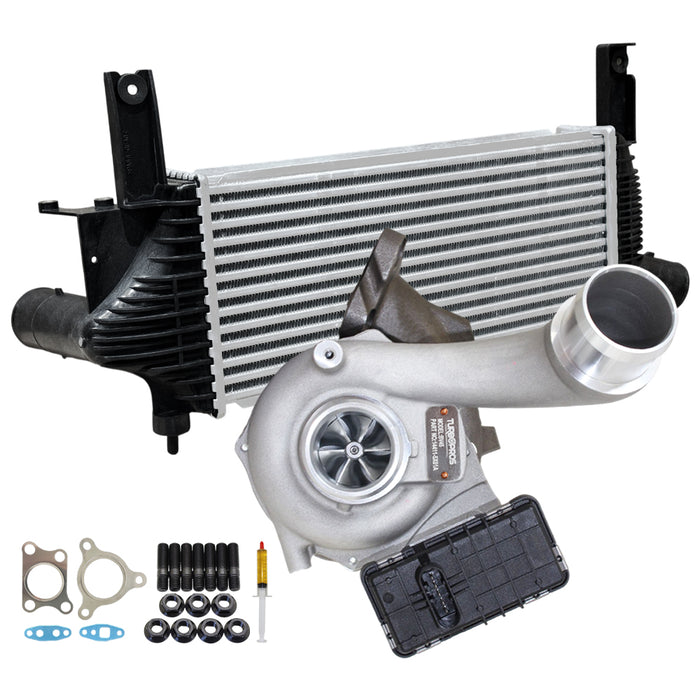 Upgrade Billet Turbo Charger With 62mm Intercooler For Nissan Navara D40 / Pathfinder R51 YD25 2.5L 2010 Onwards