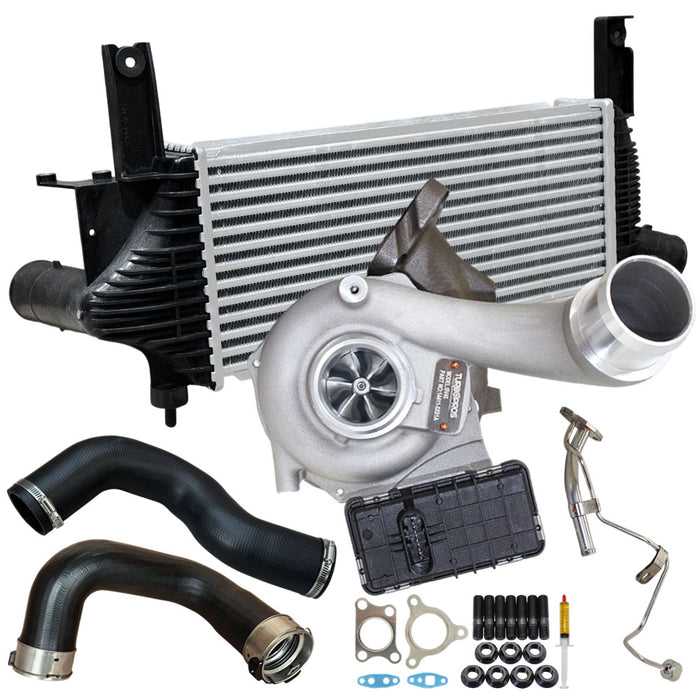 Upgrade Billet Turbo Charger With 62mm Intercooler & Hoses For Nissan Navara D40 YD25 2.5L 2010 Onwards