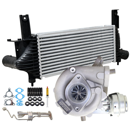 Upgrade Billet Turbo Charger With 62mm Intercooler And Genuine Oil Feed Pipe For Nissan Pathfinder R51 YD25 2.5L