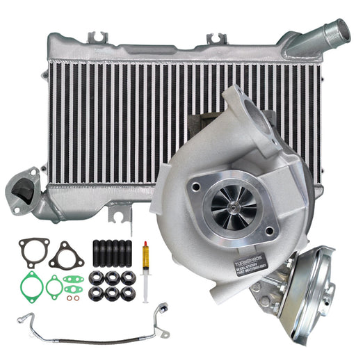 Upgrade Billet Turbo Charger With 48mm Intercooler And Genuine Oil Feed Pipe For Toyota LandCruiser 76 Series VDJ76R 1VD-FTV V8 4.5L