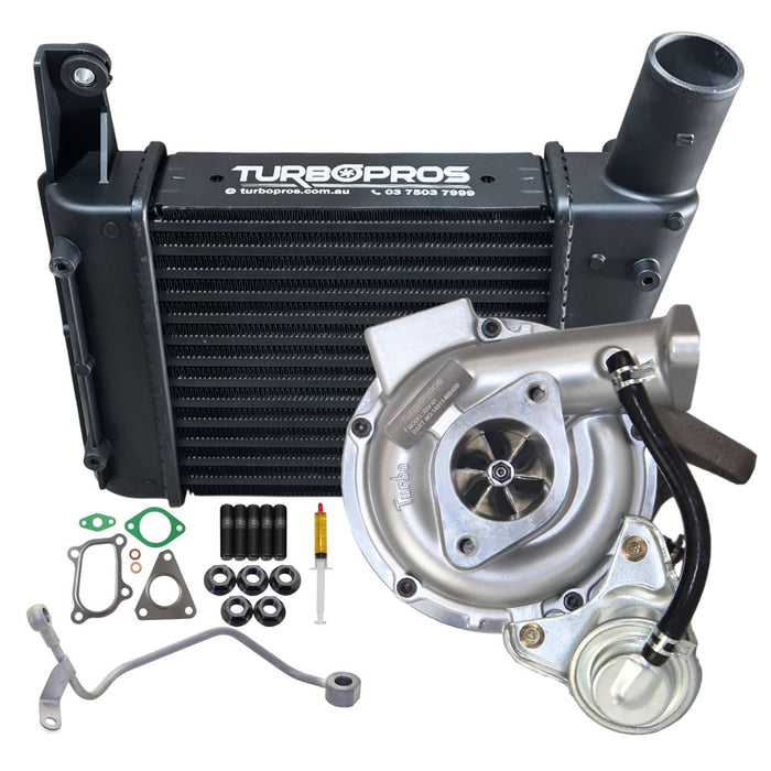 Upgrade Billet Turbo Charger With 63mm Intercooler And Genuine Oil Feed Pipe For Nissan Navara D22 YD25 2.5L