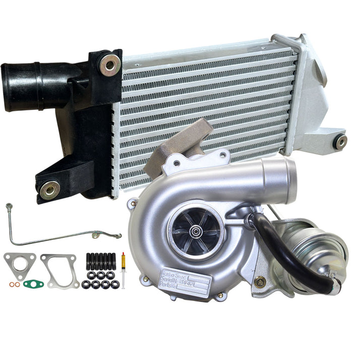 Upgrade Billet Turbo Charger With 50mm Intercooler And Genuine Oil Feed Pipe For Mitsubishi Challenger 4D56 2.5L