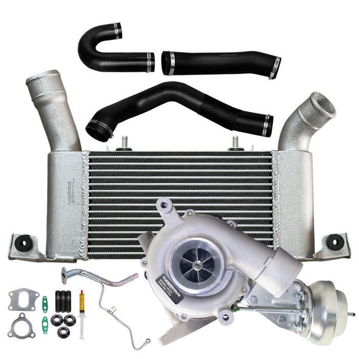 Upgrade Billet Turbo Charger With 64mm Intercooler & Hose And Genuine Oil Feed Pipe For Mitsubishi Pajero 4M41 3.2L VT12