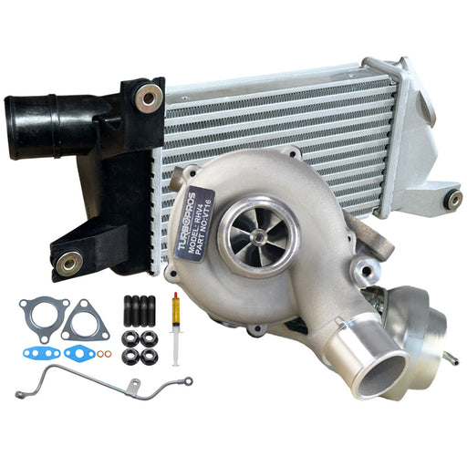 Upgrade Billet Turbo Charger With 50mm Intercooler And Genuine Oil Feed Pipe For Mitsubishi Triton MN 4D56 2.5L