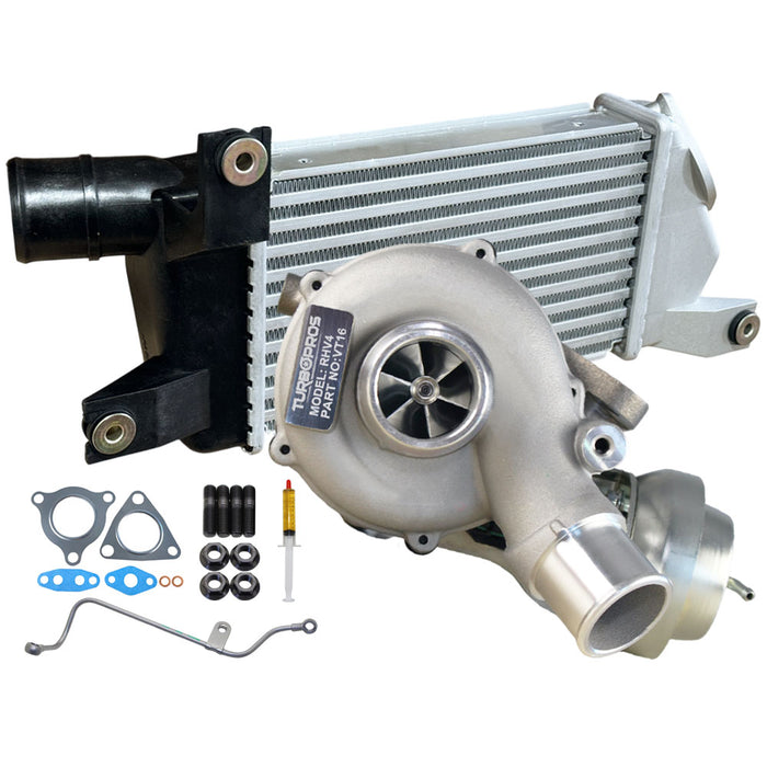 Upgrade Billet Turbo Charger With 50mm Intercooler And Genuine Oil Feed Pipe For Mitsubishi Triton MN 4D56 2.5L