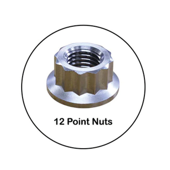 M8 x 1.25mm Titanium 12 Point Nut