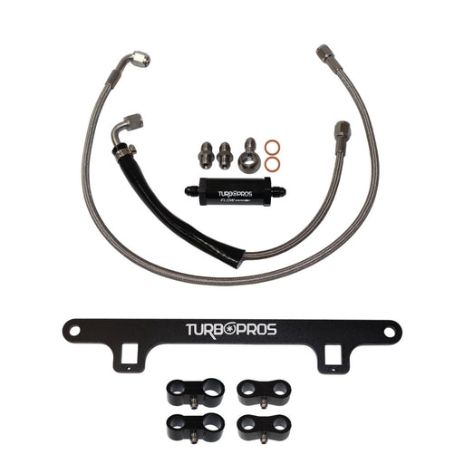 Turbo Pros Turbo Oil Feed Line & Support Bracket Kit For Ford Falcon XR6 BA/BF/FG Barra 4.0L