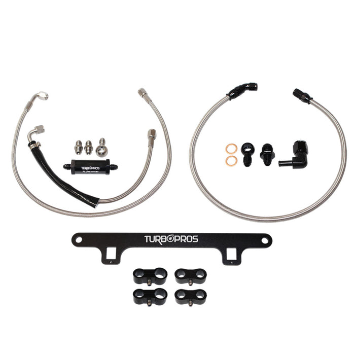 Turbo Pros Turbo Oil Feed Line, Water Line & Support Bracket Kit For Ford Falcon XR6 BA/BF/FG Barra 4.0L