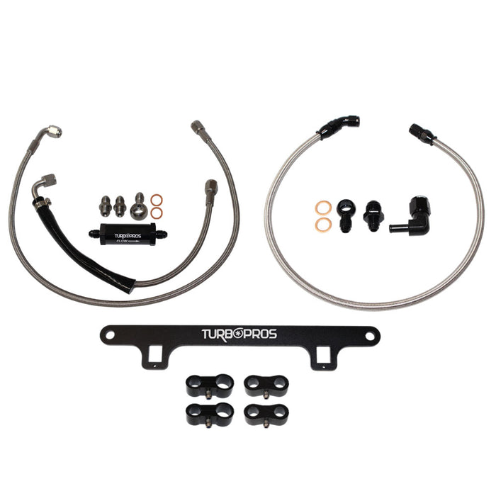 Turbo Pros Turbo Oil Feed Line, Water Line & Support Bracket Kit For Ford Falcon XR6 BA/BF/FG Barra 4.0L